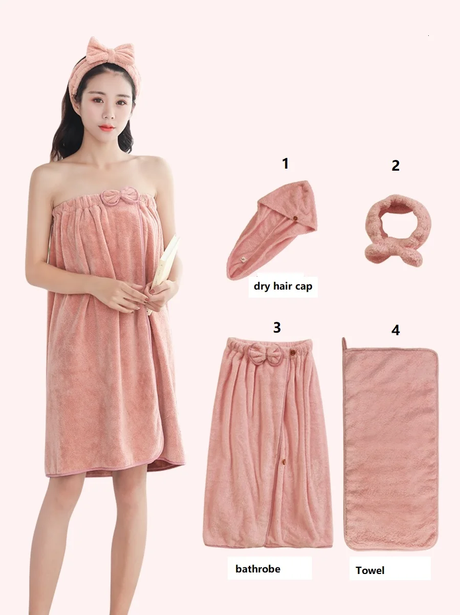 Женский фланелевый домашний банный халат с бантом для девушек, банный халат, супер впитывающее банное полотенце, быстро сохнет, большой размер, ночной халат