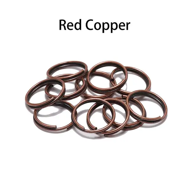50-200pcs/bag 4 5 6 8 10 12 mm Open Jump Rings Double Loops Split Rings Connectors For Diy Jewelry Making Findings Accessories Red Copper