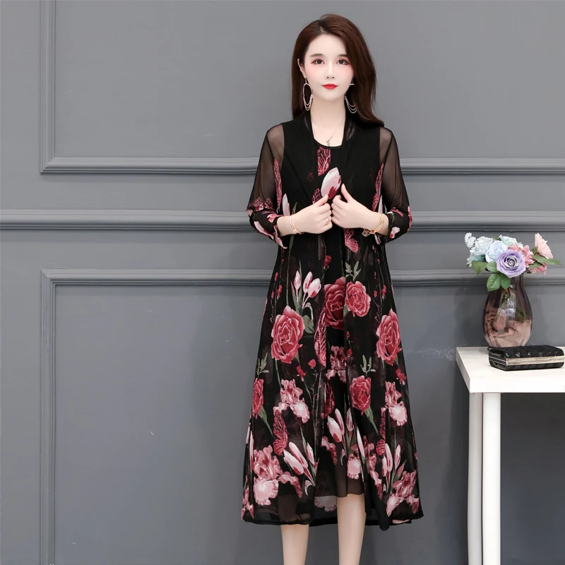 

Plus size female 2020 summer mesh three-dimensional printed jacket cardigan thin section sunscreen shawl fashion casual jacket