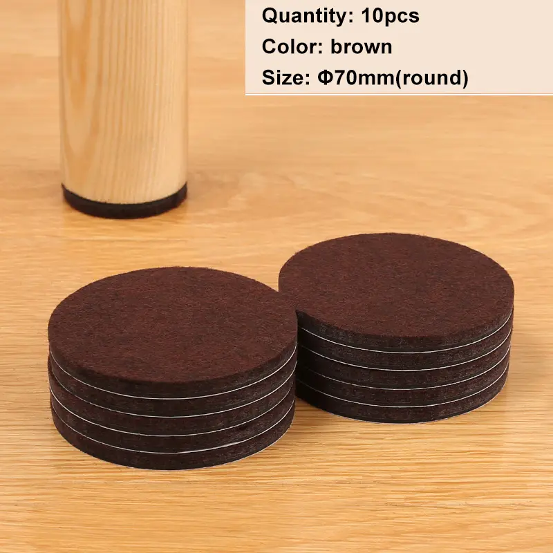 Felt Chair Leg Pads Floor Protectors Table Furniture Leg Feet Cover Caps Round 5mm Thick Anti Scratch Furniture Felt Pads - Image 12