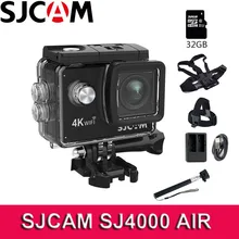SJCAM SJ4000 AIR Action camera 4K@ 30fps WiFi Sports DV Deportiva 2,0 дюймовый ЖК-экран 30 м водонепроницаемый мини шлем SJ 4000 камера