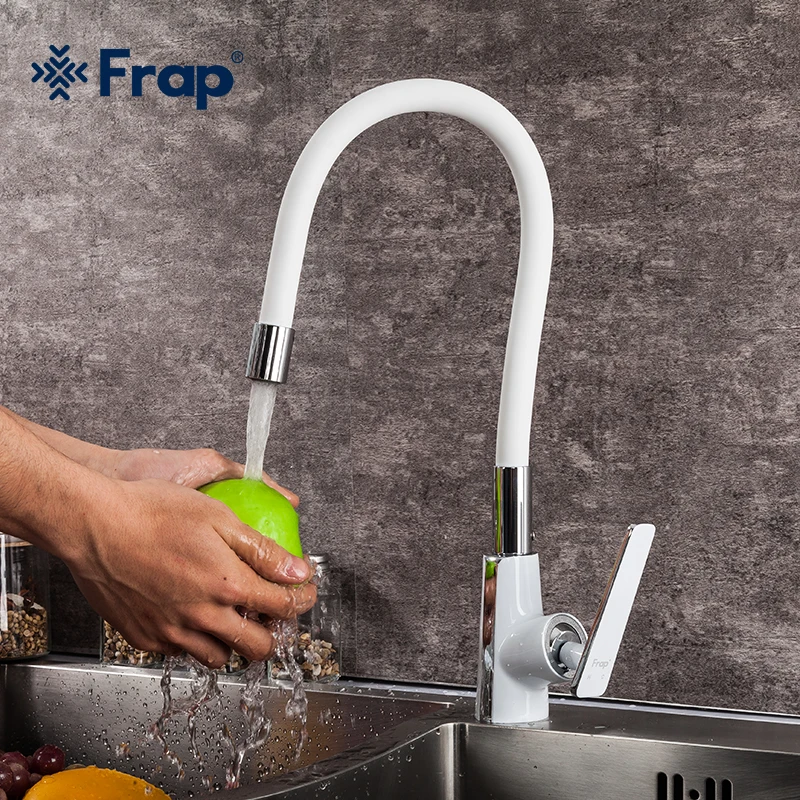 

Кухонный Смеситель Frap F4458, резиновый кран с поворотом на 360 градусов, одна ручка