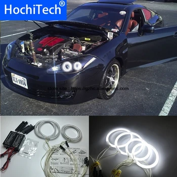 

HochiTech for Hyundai Tiburon 2007-2008 GK FL2 Ultra Bright Day Light DRL CCFL Angel Eyes Demon Eyes Kit Warm White Halo Ring