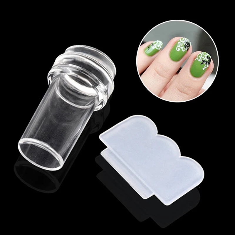 

2.4 Cm Nail Seal Stamp Flower Type Scraper Nail Transparent Seal Nails All Handle Handle Stamp Mesh Flower Scraper