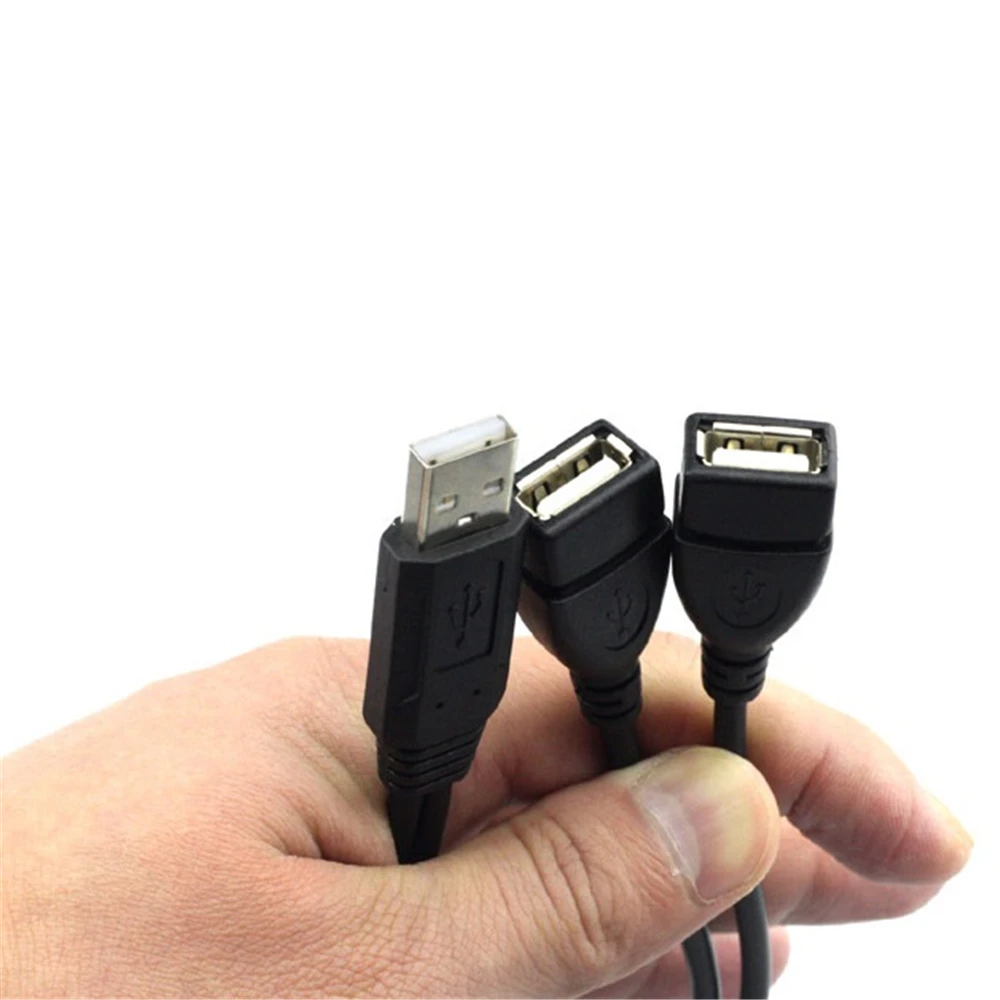 

USB Charger Cable 2.0 A Male to USB Female 2 Double Dual Female USB Splitter Extension Cable HUB Charger Cable