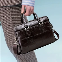 Cobbler Legend, брендовый дизайнерский мужской портфель из натуральной кожи, сумка для мужчин, сумки через плечо для 1" ноутбука, деловая сумка 0907159-1