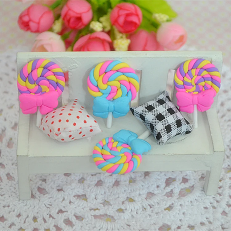 50 шт. 38*25 мм радуга леденец конфеты смолы flatback для детей игрушки магнитные наклейки для холодильника волос лук diy аксессуары