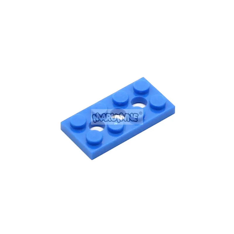 MARUMINE 2x4 Smartable Technic кирпичи-пластины с отверстием 100 шт. строительные блоки MOC части DIY игрушки Совместимость 3709b Technic Toy - Цвет: Синий