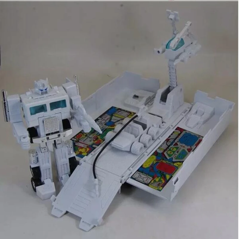 Трансформация G1 ReplicaWhite KO версия Оптимус Металл Передний+ отсек ПВХ Фигурки наборы игрушек