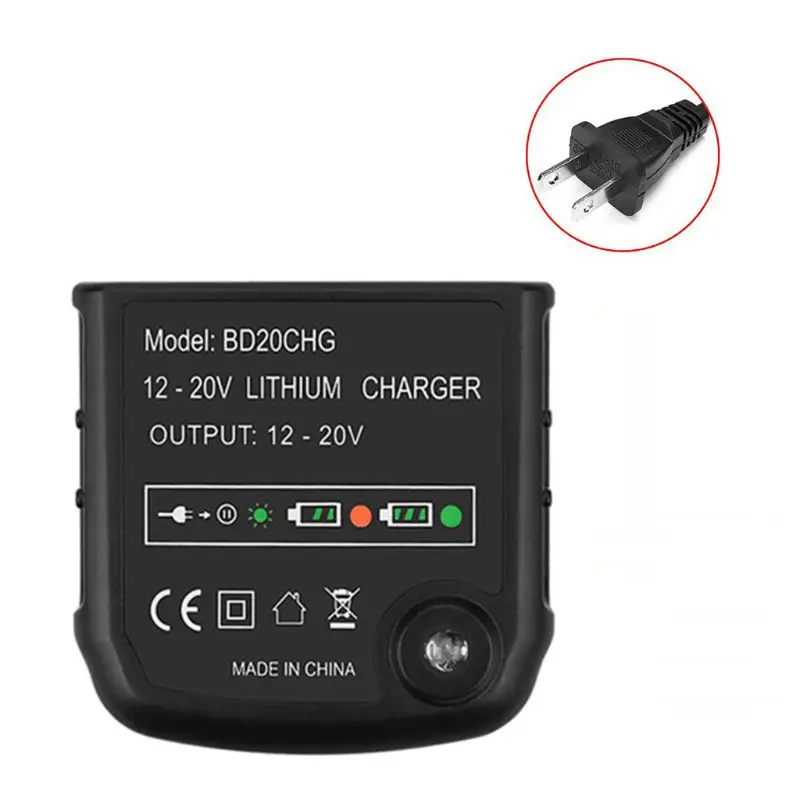 Литий-ионное зарядное устройство для Black and Decker 20V серии LBXR20 LBXR20-OPE LB20 95AF