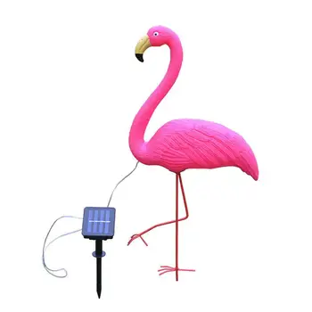

LED Solar Flamingo Stake Light Lantern Solar Powered Pathway Lights Decorative Outdoor Lights Lawn Yard Lamp for Garden Patio