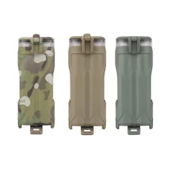 Caja de almacenamiento de batería de caza militar, accesorios tácticos, sistema MOLL de retención Compatible con bolsa de batería CR123 AA/AAA