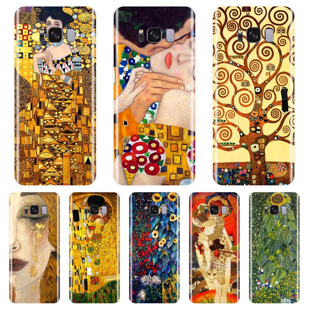 Силиконовый чехол для телефона Samsung Galaxy S5 S6 S7 Edge S8 S9 Plus Gustav Klimt Art мягкая задняя