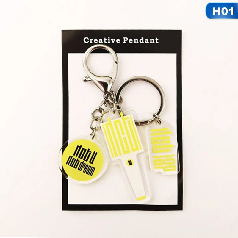 KPOP NCT IZONE Red Velvet IKON Produce 101 X ONE Keychains Key Chains Chain Ring Keyring Pendant Fans Gilfs Wholesale New