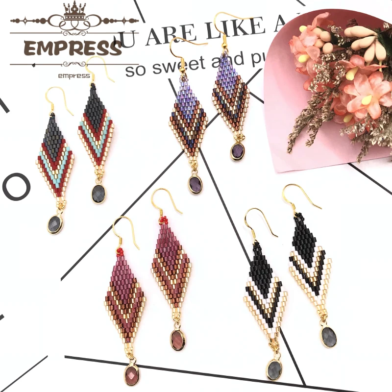 

FAIRYWOO Geometric Bohemia Elegant Earring Ethnic Earrings Luxury Designer Jewelry For Women Indian Earrings Christmas Jewelry