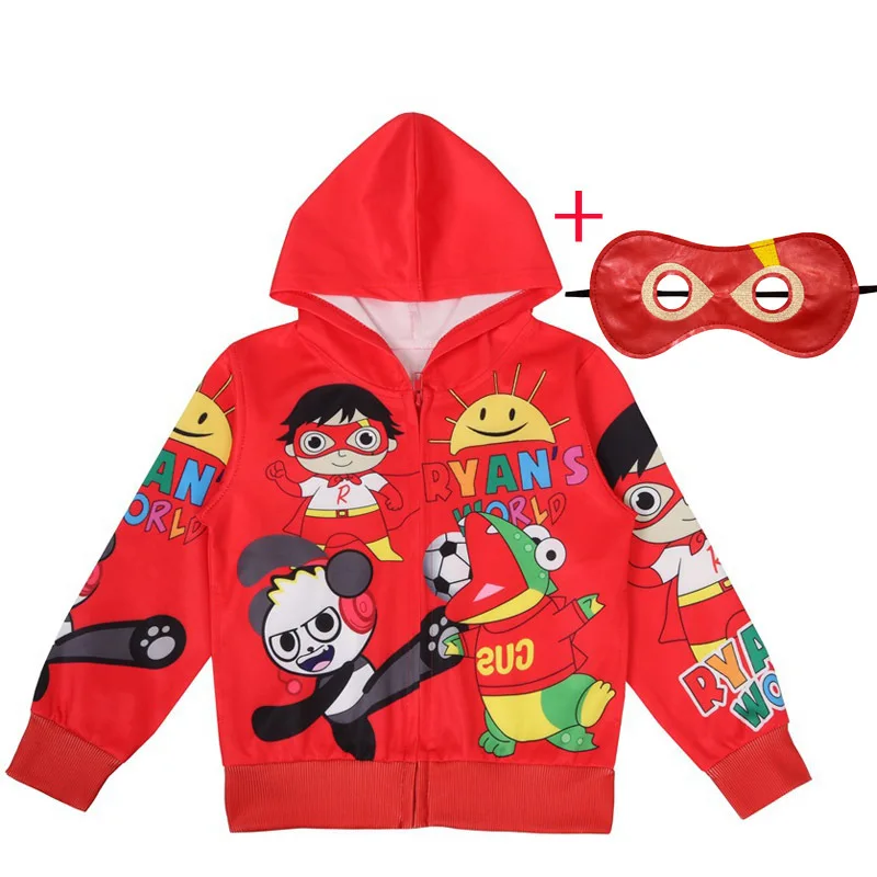 

Ryan toy review boy girl hooded clothing zipper coat baby kids clothes toy story shirt clothes boy top and Ryan toy mask 3-10Y