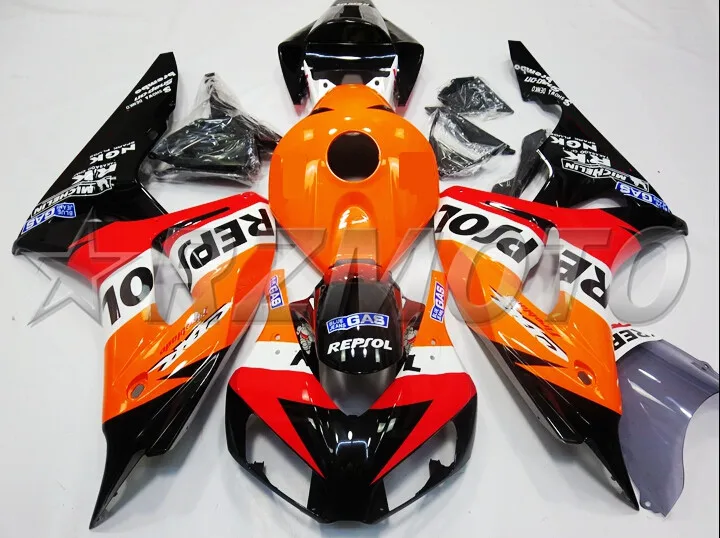 Топ литья под давлением ABS Полный комплект обтекателя Подходит для Honda CBR1000RR 06 07 2006 2007 1000RR Обтекатели набор Repsol хороший