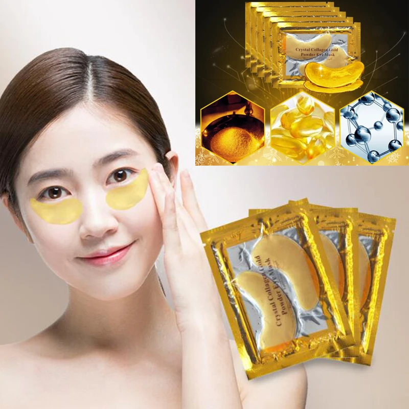 

YMSMT 2pc = 1 Bag, Gold Collagen Crystal Eye Mask Patch For Eye Care Dark Circles To Remove Anti-Aging Wrinkle Skin Care Product
