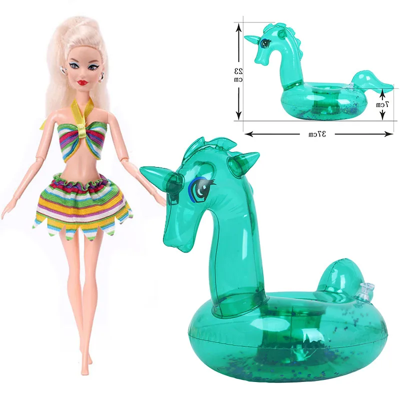 Doll Accessories Doll Barbies Swimming Ring Cute Cartoon Inflatable Lifebuoy for Barbies Doll Mixed Style Girl's Toy Our Generation