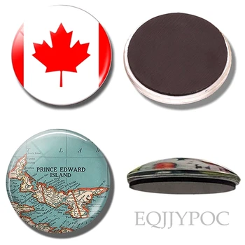 

Travel fridge magnets canada countries souvenir Canadian flag Prince Edward Island map refrigerator magnets decor message board