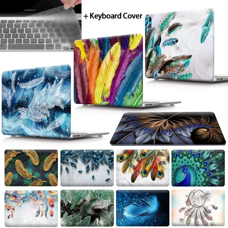 Чехол для Apple MacBook Air Pro Retina 11 12 13 15 / 16 с сенсорной панелью Жесткий ноутбука перьями +