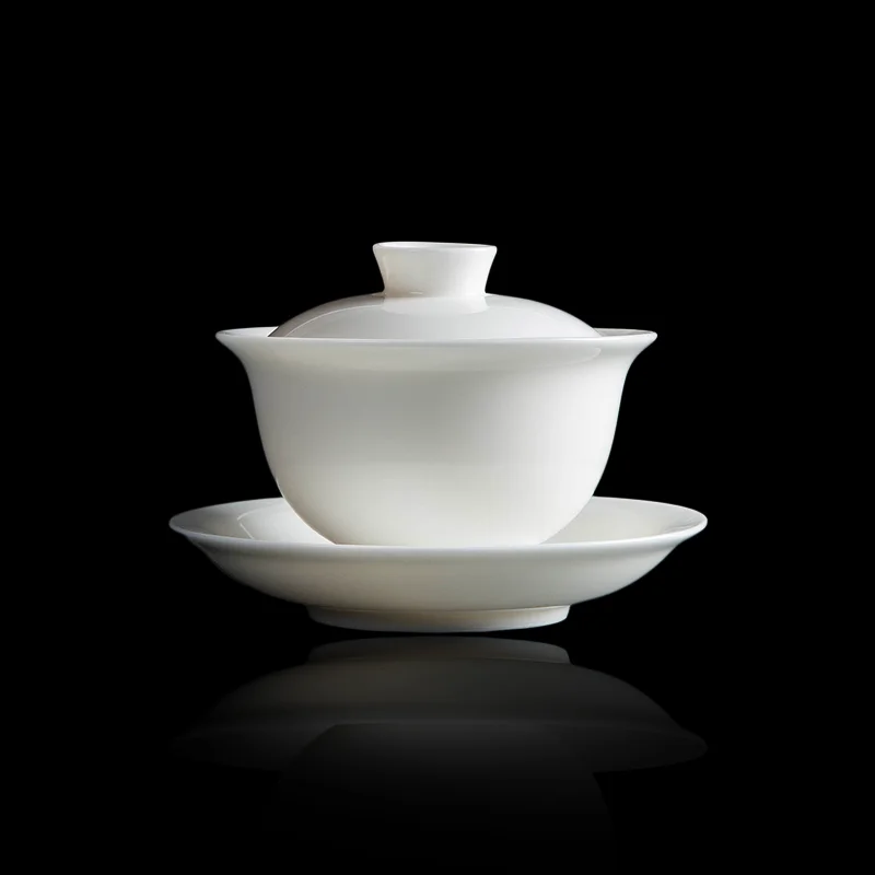 Кружки чайные наборы белый фарфор gaiwan бытовые китайские сервизы рождественские