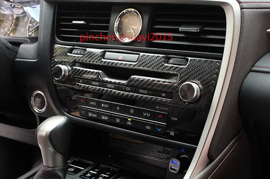 Для Lexus RX200t 350 450h Настоящее углеродное волокно кондиционер футляр для cd-дисков Отделка 1 шт