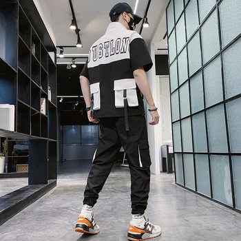 

Plus Size Men Set High Quality Summer Tracksuit For Me Trainingspak Heren Casual Short Sleeve T-shirt & Pants 2 Pieces Set M-3XL