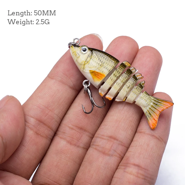 5cm/2.5g Mini Multi Jointed Swimbait Fishing Lure set 6 Segments Flexible Fish  Bait Swimbait