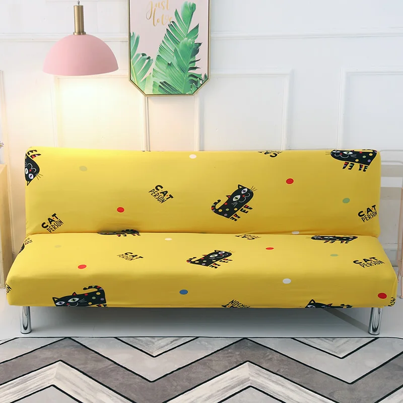 Универсальный размер диван без подлокотников Чехлы для кровати дешевые диване Складное Сиденье Slipcover эластичный Чехол протектор эластичное покрытие спандекс для дома - Цвет: 20