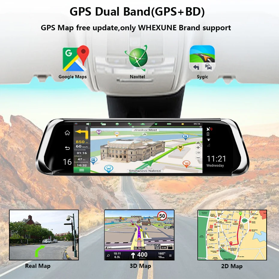 QUIDUX ADAS 4G 10 дюймов ips Автомобильный видеорегистратор камера зеркало Dash cam видео рекордер Full HD 1920x1080 зеркало заднего вида Android OS WiFi gps