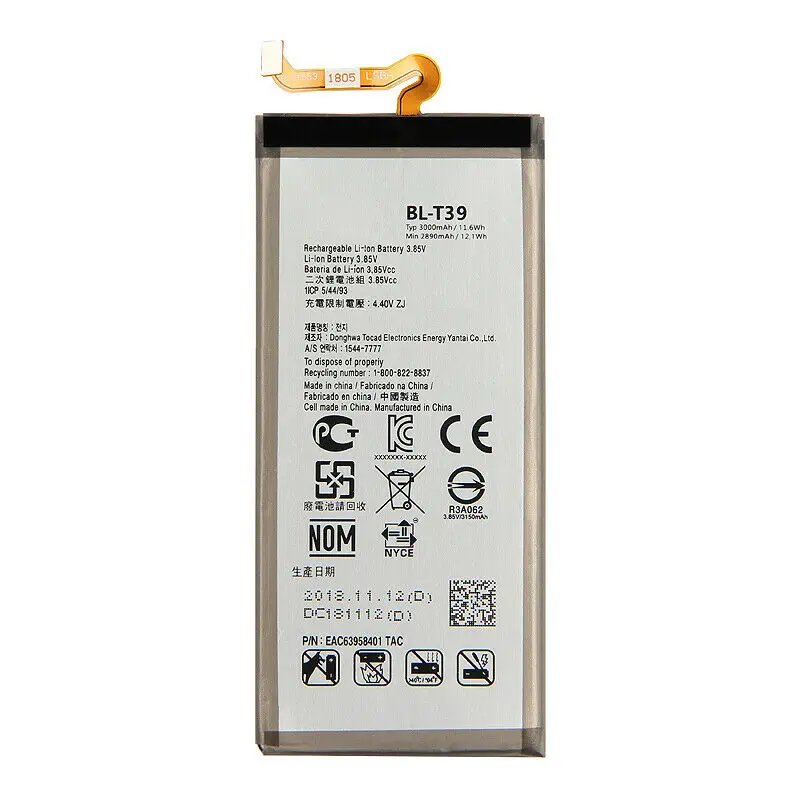 Замена Батарея BL-T39 для LG G7 ThinQ G710 Q7+ LMQ610 BLT19 3000 мА-ч