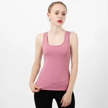 Стиль, женский жилет для йоги, с полой накладкой на грудь, спортивный жилет для бега, фитнеса, быстросохнущий, женский жилет для фитнеса