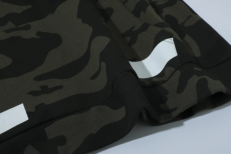 Камуфляжная косая полоска 19ss Off-White OW Мужская/Женская осенне-зимняя хлопковая модная повседневная свободная толстовка с капюшоном куртка с капюшоном