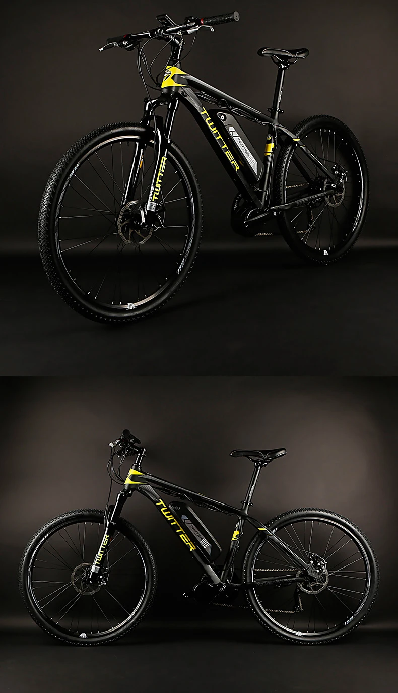 Top Electric Bikes Adults 2 Wheels 17 Inch Electric Bicycle Brushless Motor 350W 48V Black Red/Yellow/Orange Portable E bike Scooter 21