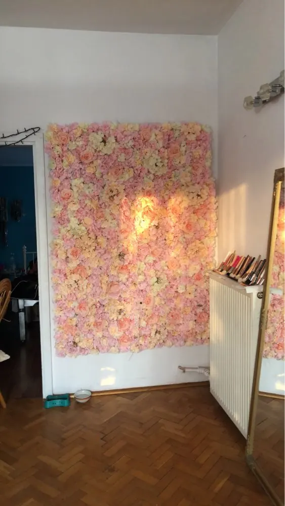 40x60 см Шелковая Роза цветок шампанского розовый искусственный цветок Для Свадебные Декорации цветок стены романтический свадебный фон украшения