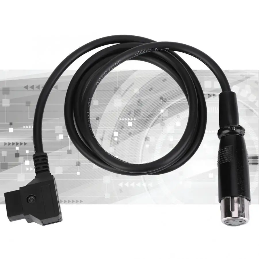 D-Tap для XLR 4-контактный разъем адаптера Питание кабель шнур 100 см для v-образного крепления Батарея адаптер Мощность кабель