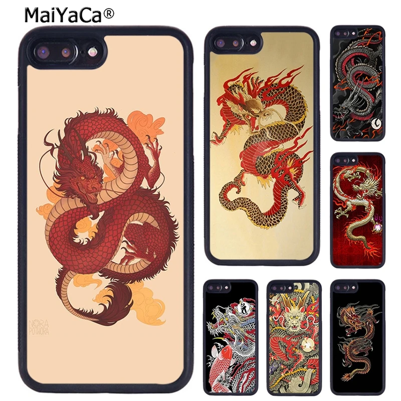 Японский телефонный чехол MaiYaCa с татуировкой дракона для iPhone X XR XS 11 12 Pro MAX 5 6 S 7 8 Plus
