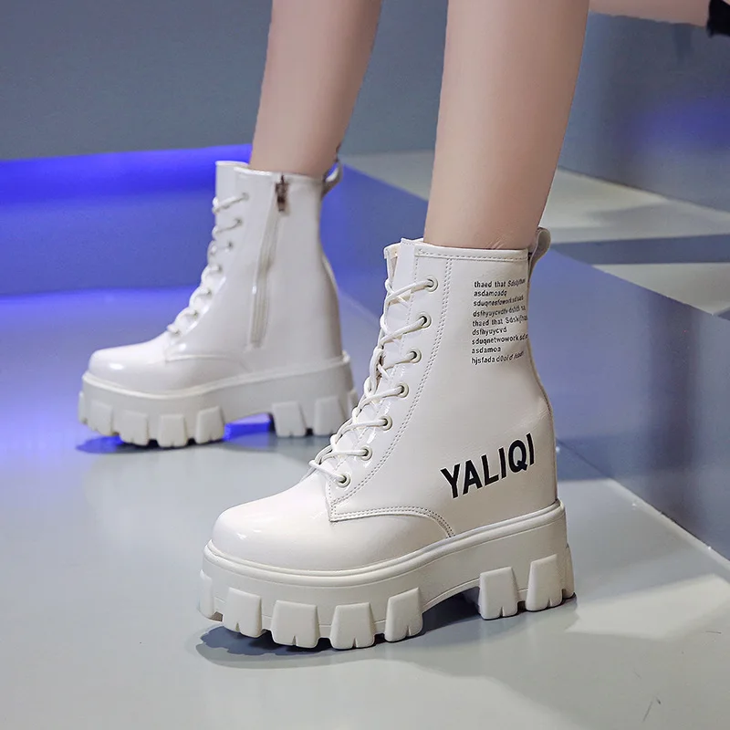 

Martin Boots Women's Autumn & Winter 2019 New Style Online Celebrity Elevator Short Boots Korean-style Versatile Platform Thick