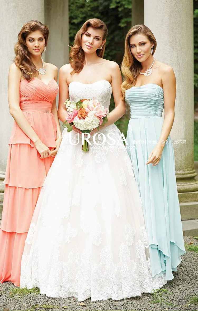 Свадебные Вечерние платья vestido de festa de casamento noiva новые модные сексуальные шифоновые длинные платья подружек невесты