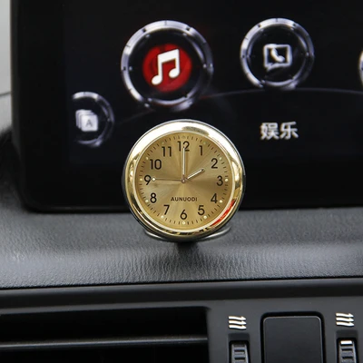 Gold Clock Автомобильный орнамент, креативные светящиеся часы, термометр, модный Автомобильный интерьер, цифровой указатель, часы, украшения, аксессуары - Название цвета: Gold Clock