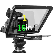 CANALHOUT 16" Universal Teleprompter for All Tablets/iPad,Video Camera/DSLR ,Pre-Assembled, 70/30 Beam Splitting Glass with Tote
