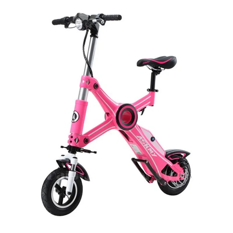 Cheap Mini Portable Electric Bicycle Electric Scooters With Seat 12 Inch Brushless Motor 250W 36V Foldable Electric Scooter For Girl 12