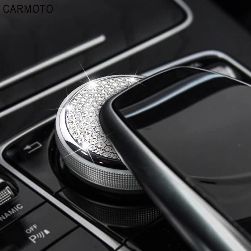 

Styling Crystal Multimedia Knob Cover Adjustment Button Trim for Mercedes Benz C Class W205 GLC200 X253 E Class W213 E300L E200L
