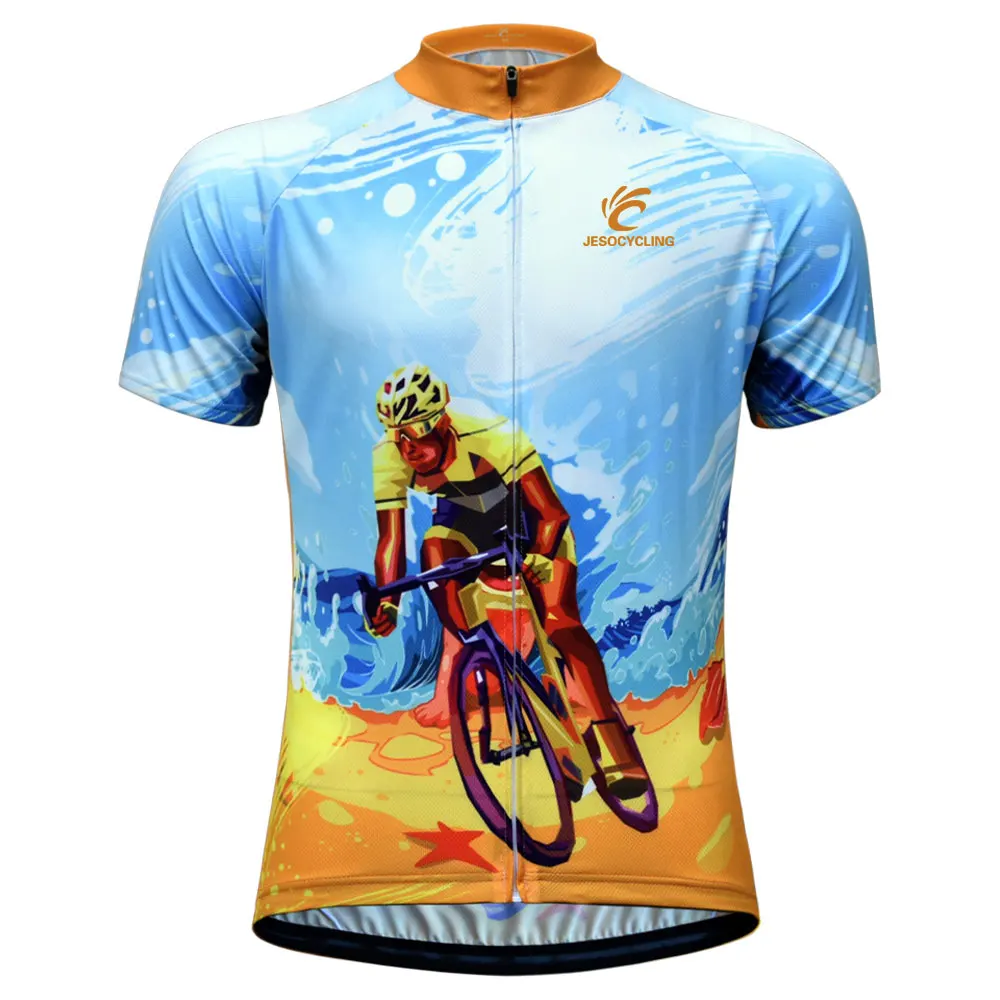 JS-123 Велоспорт Джерси Мужская MTB футболка для езды на велосипеде Maillot Ciclismo с коротким рукавом Pro Team велосипедная одежда Велоспорт Jeso Велоспорт - Цвет: JS-123