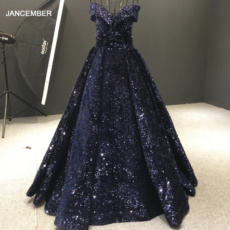 Женское вечернее платье с открытыми плечами J66742 jancдекабря фиолетовое