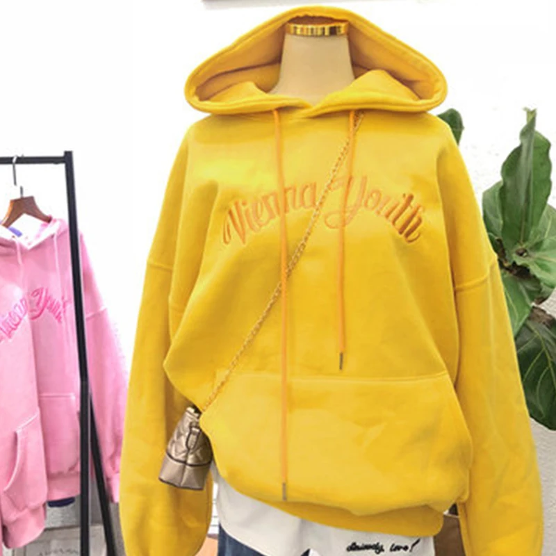 Толстовка Harajuku стиль свободные ins контрастная одежда с надписью Женская Куртка tide mschf с капюшоном утолщенная Толстовка Размер Уличная