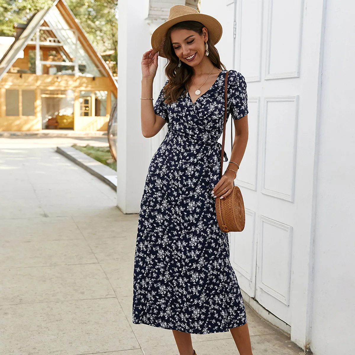 vestido midi boho