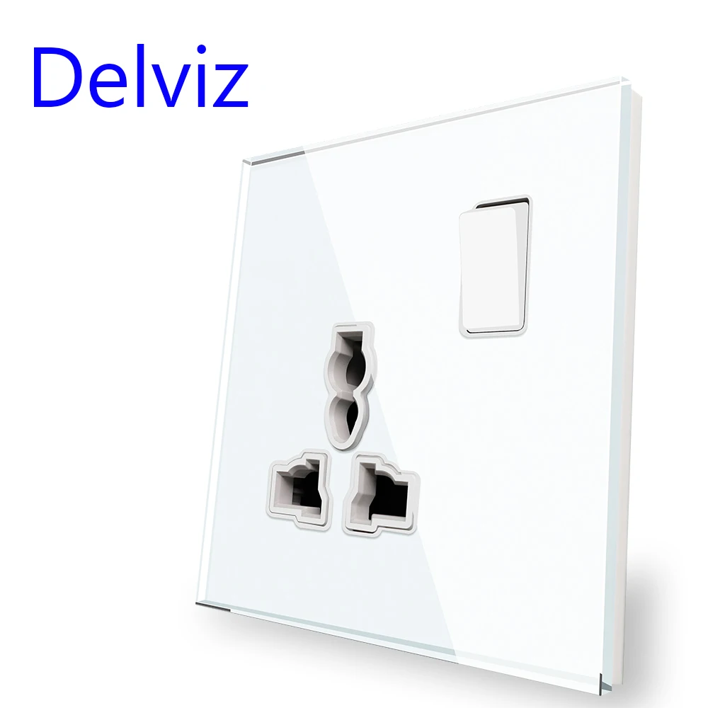 Универсальная Розетка Delviz панель из закаленного стекла розетка с