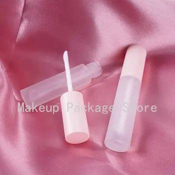 

5ml DIY Empty pink Lip Gloss tube pink cap lipgloss Plastic clear Frosted Lipgloss Tube packing Container Mini Lip Gloss Bottles